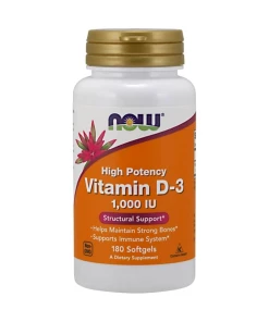 NOW Foods - Vitamine D3, 1000 IE - 180 Zachte Capsules