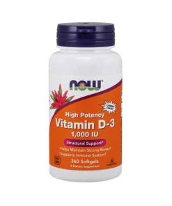 NOW Foods - Vitamine D3, 1000 IE - 360 Zachte Capsules