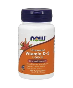 NOW Foods - Vitamine D3, 1000 IE (kauwtabletten) - 180 stuks