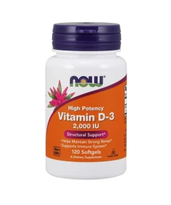 NOW Foods - Vitamine D3, 2000 IU - 120 Zachte Capsules