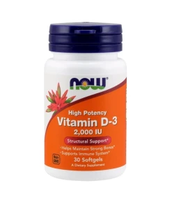 NOW Foods - Vitamine D3, 2000 IU - 30 Zachte Capsules