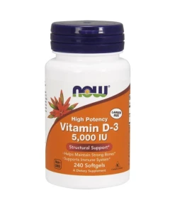 NOW Foods - Vitamine D3, 5000 IE - 240 softgels