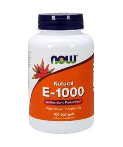 Vitamine E-1000 - Naturelle (Tocophérols mixtes) - 100 softgels