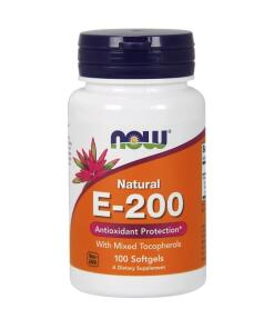 Vitamine E-200 - Naturelle (Tocophérols mixtes) - 100 softgels