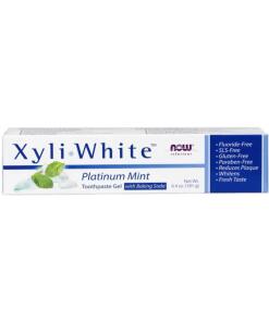NOW Foods - XyliWhite, Platinum Mint Tandpasta Gel met Baking Soda - 181 g