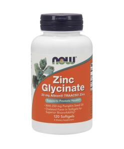 NOW Foods - Zinkglycinaat - 120 Zachte Capsules