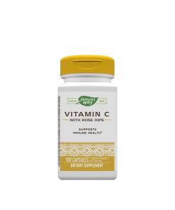 Vitamine C de Natures Way avec églantier (100 capsules)