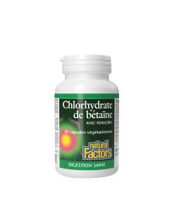 Natural Factors - Betaine Hydrochloride met Fenegriek (90 Capsules)