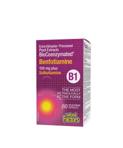Natural Factors - BioGecoördineerde Benfotiamine en Sulbutiamine, Vitamine B1 (60 Capsules)