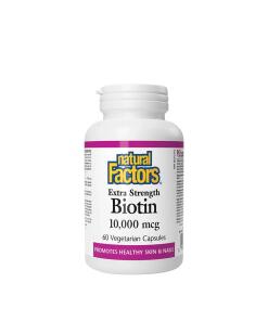 Natural Factors - Biotine Extra Sterk 10.000 mcg (60 Capsules)