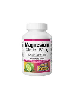 Facteurs naturels Citrate de magnésium 150 mg (90 comprimés à croquer, citron vert)