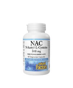 Facteurs naturels - Acétyl-L-cystéine 500 mg (90 capsules)