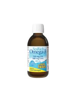Facteurs naturels Oméga-3 avec D3 750 mg EPA/500 mg DHA (200 ml, Citron)