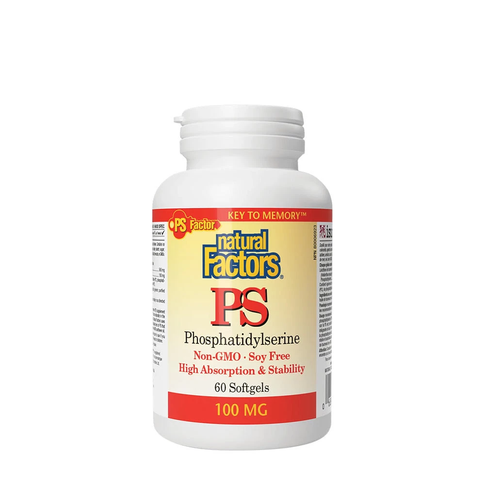 Facteurs naturels PS PHOSPHATIDYL SÉRINE 100 MG (60 capsules molles)