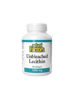 Lécithine non blanchie de Natural Factors 1200 mg (90 capsules molles)