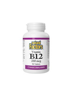 Facteurs naturels Vitamine B12 250 mcg (90 comprimés)
