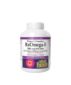 Natural Factors Complet pour Femmes RxOmega-3 300 mg EPA/DHA (120 capsules molles)