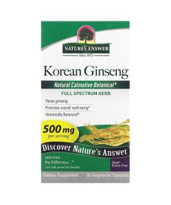 Réponse de la nature - Ginseng coréen, 500 mg - 50 gélules végétales