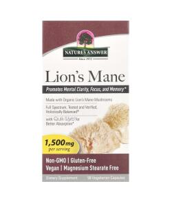 Réponse de la nature - Crinière de lion, 1500mg - 90 gélules végétales