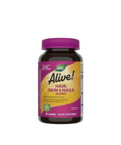 Nature's Way - Alive! Haar, Huid & Nagels Gummies (60 gummies, aardbeiensmaak)