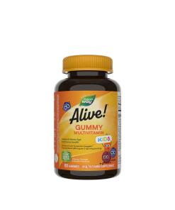 Nature's Way - Alive!® Kinder Multivitamine Gummies (60 gummies, kers, sinaasappel & druif)