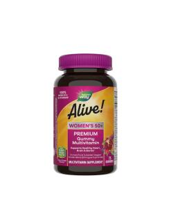 Nature's Way - Alive!® Premium Multivitamines Gommes pour Femmes de 50 ans et plus (75 gommes, Cerise & Raisin)
