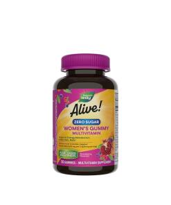 Nature's Way - Alive!® Gommes Multivitaminées pour Femmes sans Sucre (50 gommes)