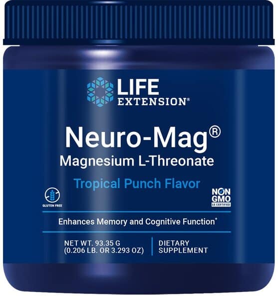 Life Extension - Neuro-Mag Magnesium L-Threonaat, Tropische Punch - 93g
