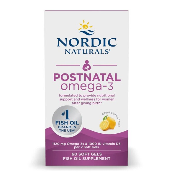 Oméga-3 postnatal, 1120mg Citron (EAN 768990891205) - 60 capsules molles
