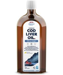 Osavi - Noorse Levertraan van Kabeljauw, 1000 mg Omega 3 (Citroen) - 500 ml
