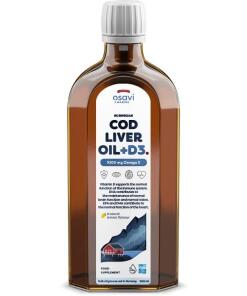 Osavi - Noorse Kabeljauwlever + D3, 1000mg Omega 3 (Citroen) - 250 ml