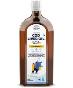 Osavi - Noorse Levertraan voor Kinderen, 500 mg Omega 3 (Citroen) - 500 ml