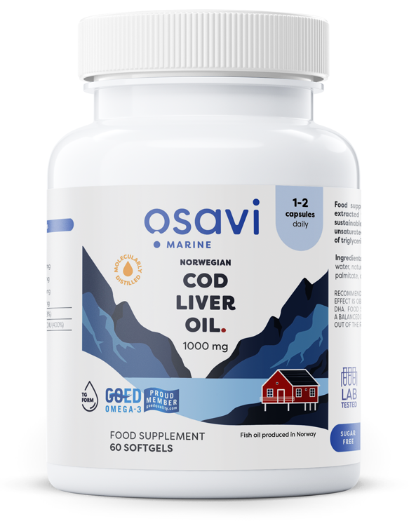 Osavi - Noorse Levertraan Softgels, 1000mg (Citroen) - 60 softgels
