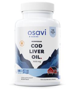 Osavi - Noorse Kabeljauwleverolie Softgels, 1000mg (Citroensmaak) - 90 softgels