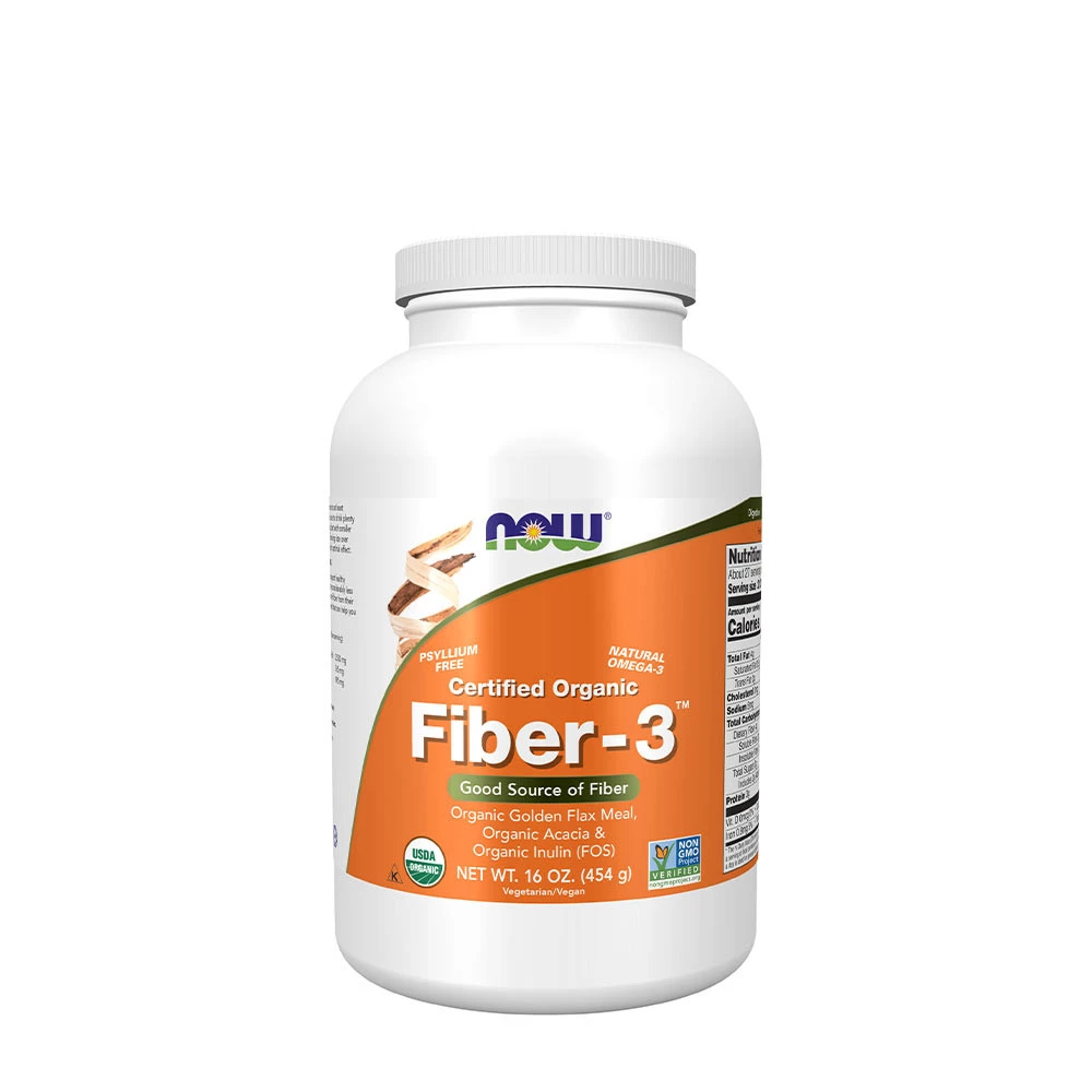 Now Foods - Fibre-3 Biologique (454 g)