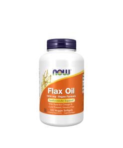 Now Foods - Huile de lin 1000 mg Formule Végane (120 Gélules Végétariennes, Blanc-Rose)