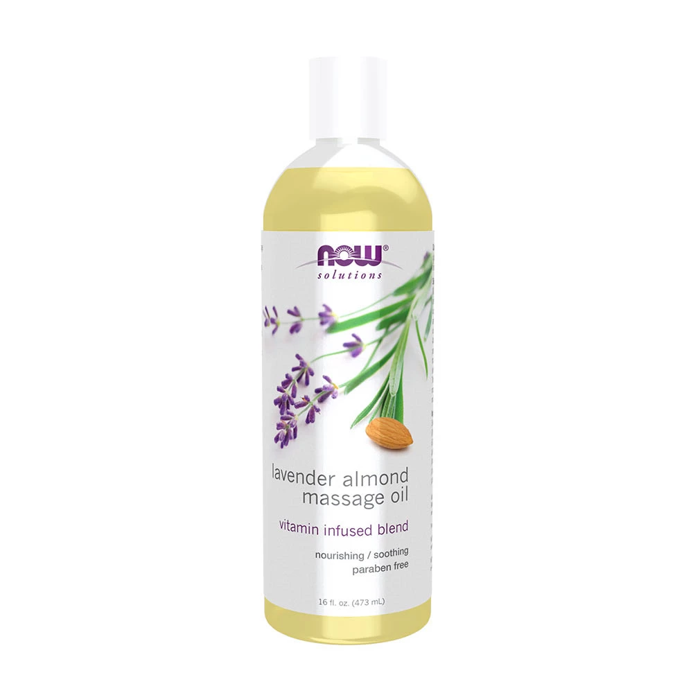 NOW - Now Foods - Huile de massage à la lavande et à l'amande (473 ml)