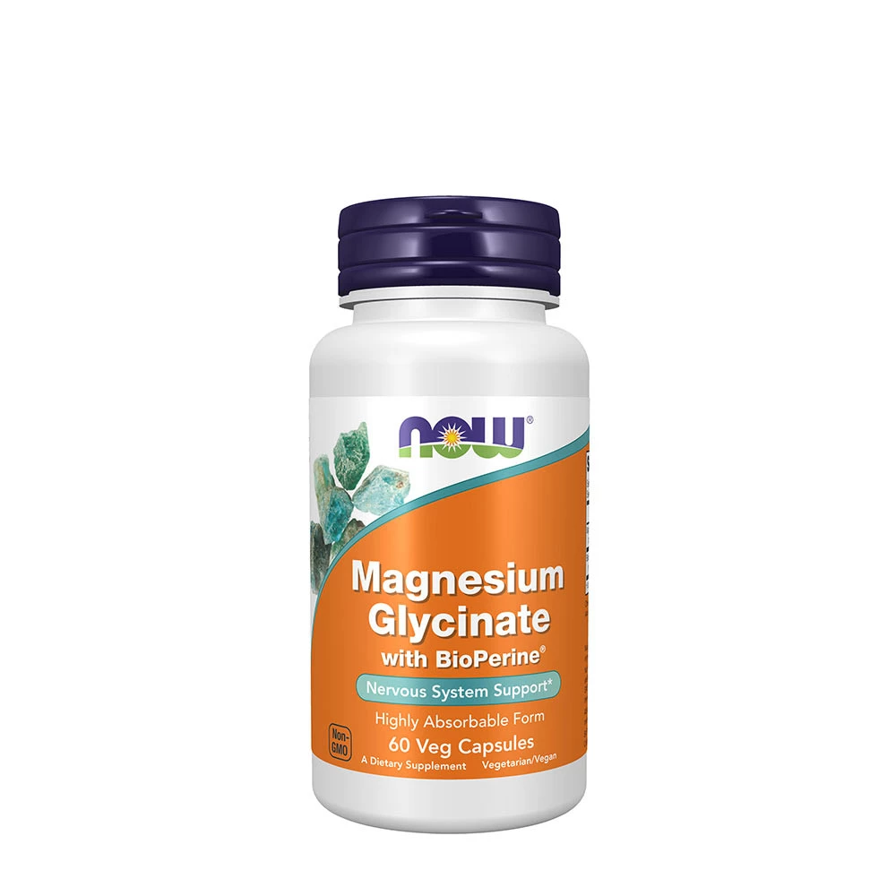 NOW Foods - Magnesiumglycinaat met BioPerine® (60 capsules)