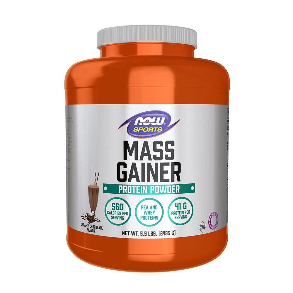 NOW Foods - Mass Gainer Poeder (2495 g, Romige Chocolade)