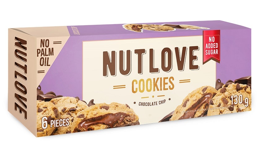 Allnutrition - Nutlove Koekjes met Chocoladechips - 6 Stuks