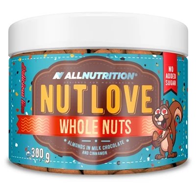Allnutrition - Nutlove hele noten, amandelen in melkchocolade met kaneel - 300g