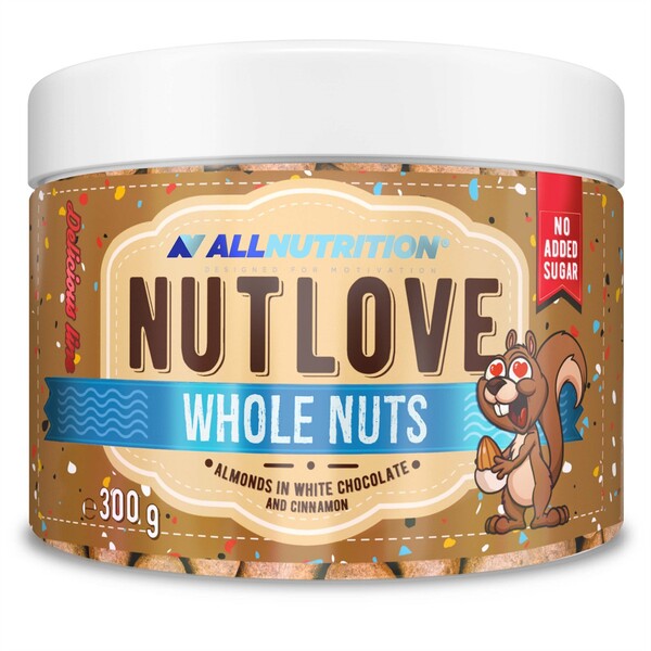 Allnutrition - Nutlove Volle Noten, Amandelen in Witte Chocolade & Kaneel - 300g