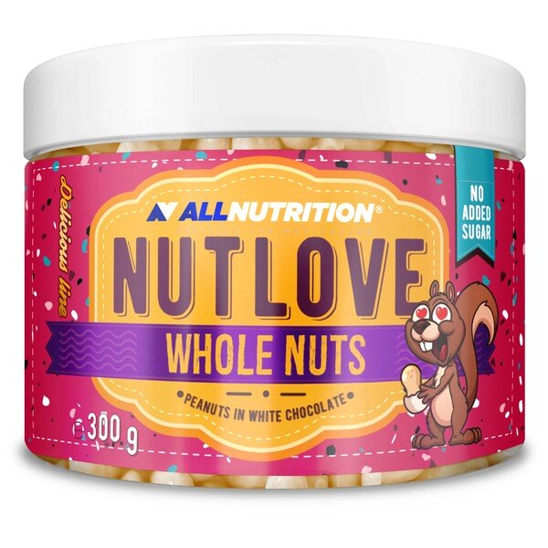 Allnutrition - Nutlove Hele Noten, Pinda's in Witte Chocolade - 300g
