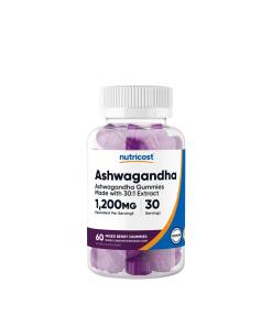 Nutricost - Ashwagandha-gummies 1200 mg (60 gummies, gemengde bessen)