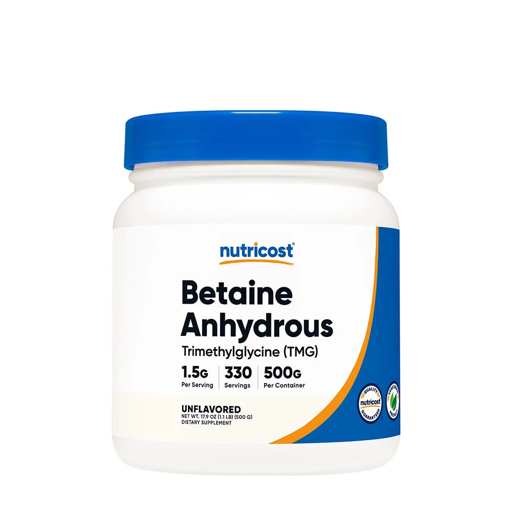 Poudre de Bétaïne Anhydre (TMG) Nutricost (500 g)