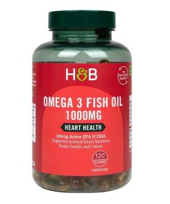 Holland & Barrett - Omega 3 Visolie, 1000mg - 120 capsules (EAN 5059604473074)