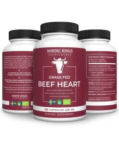 Nordic Kings - 100% Grasgevoerd en Biologisch Runderhart Capsules - 180 Stuks
