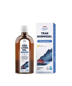 Huile de foie de morue norvégienne OSAVI, 1000 mg - saveur citron (250 ml / 9 fl. oz.)