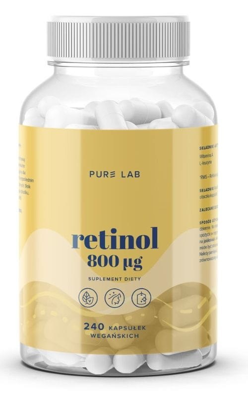 PURE LAB Rétinol - Vitamine A, 800 mcg (240 gélules)