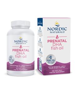 Nordic Naturals - Prenatale DHA, 830 mg Omega-3 + 400 IE D3 Zonder Smaak - 180 Zachte Capsules